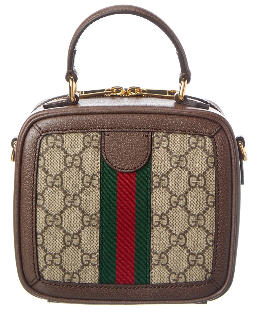 Gucci Ophidia Mini Gucci Supreme Canvas & Leather Top Handle Bag