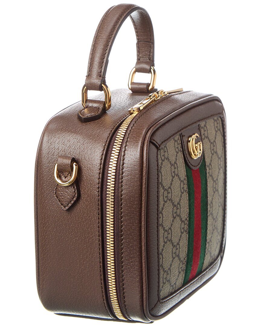 Gucci Ophidia Mini Gucci Supreme Canvas & Leather Top Handle Bag