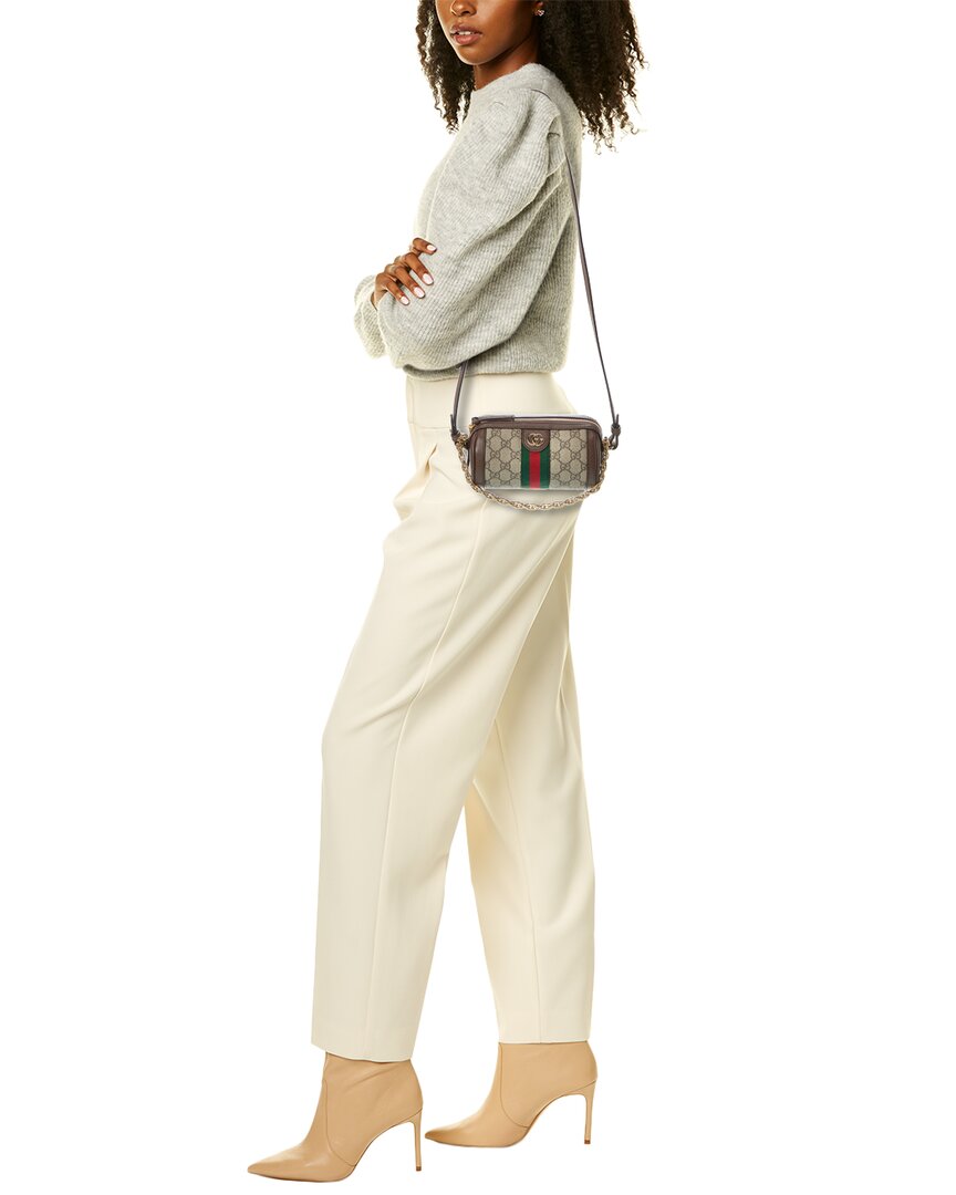 Gucci Ophidia Mini Gucci Supreme Canvas & Leather Crossbody