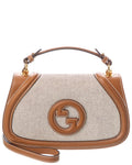 Gucci Blondie Medium Top Handle Canvas & Leather Shoulder Bag