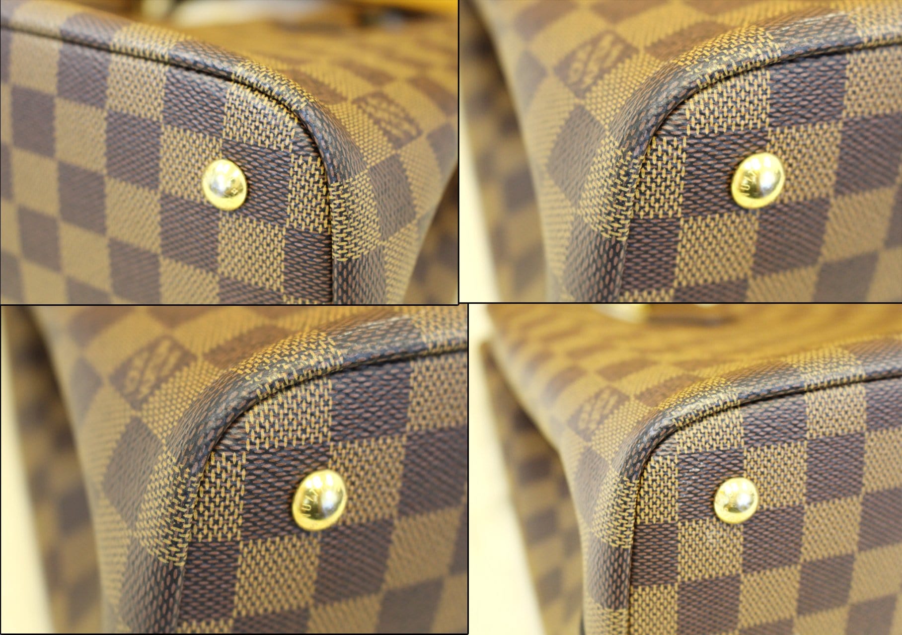 LOUIS VUITTON Kensington Damier Ebene Shoulder Handbag
