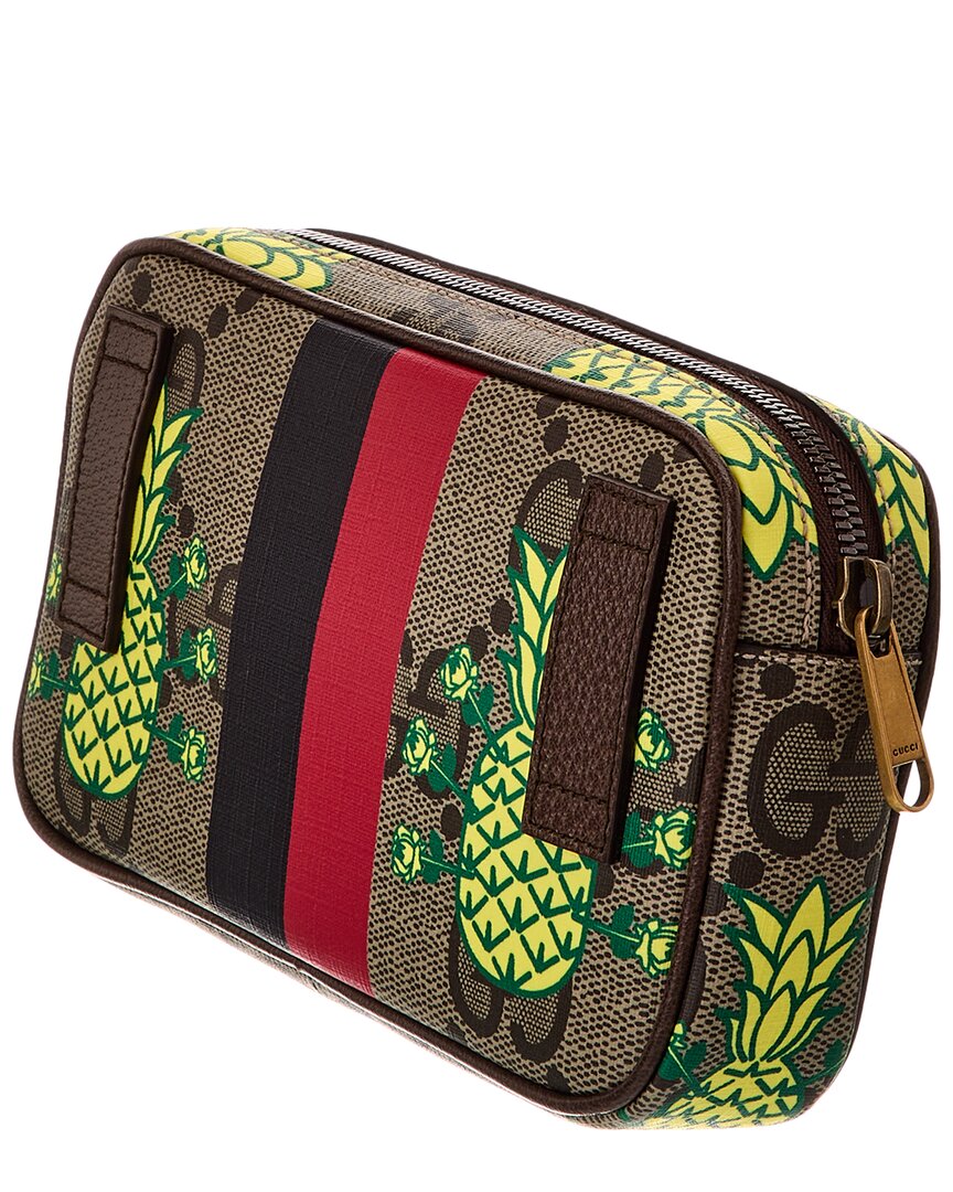 Gucci Gucci Canvas & Leather Pouch