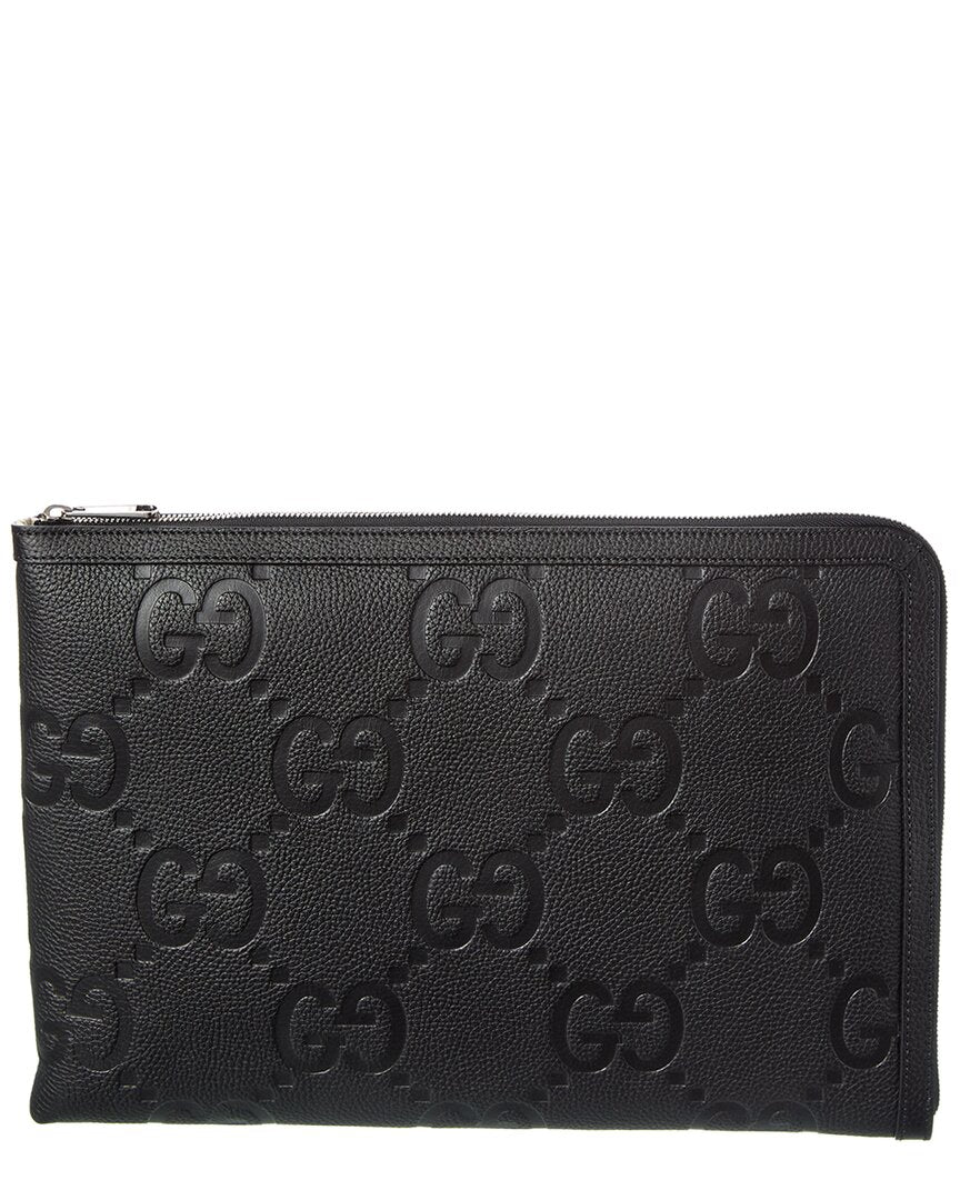 Gucci Jumbo Gucci Leather Pouch