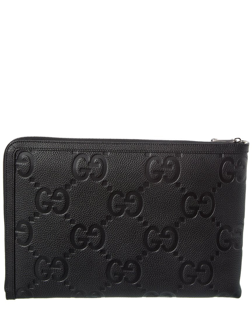 Gucci Jumbo Gucci Leather Pouch