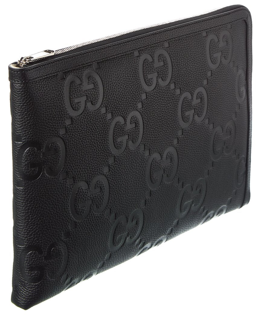 Gucci Jumbo Gucci Leather Pouch