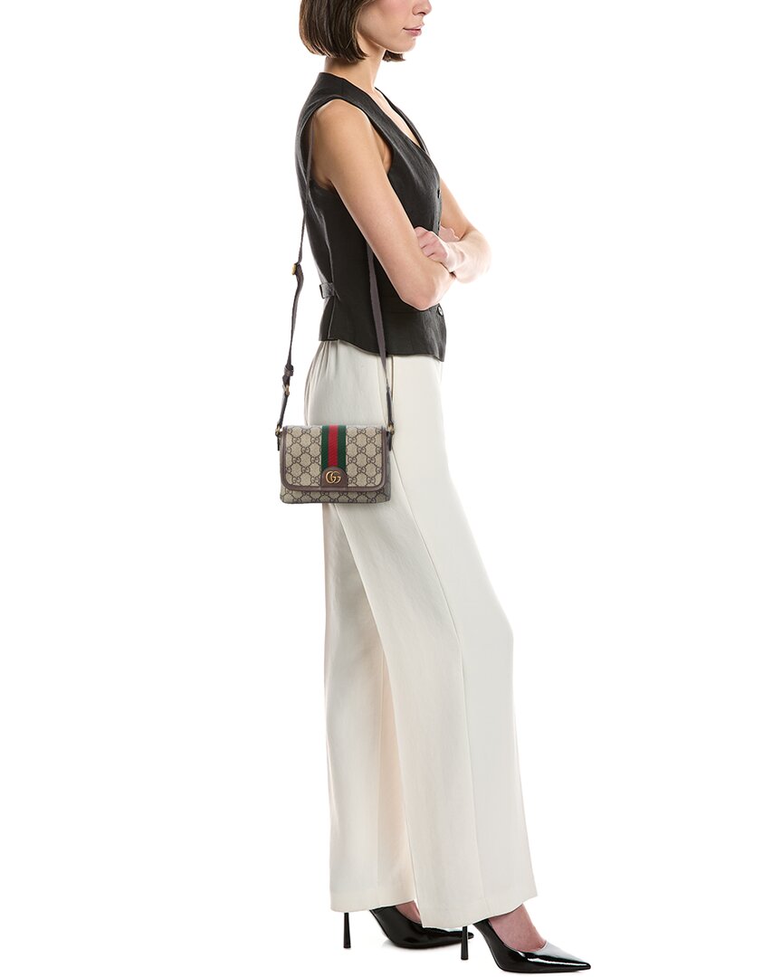 Gucci Ophidia Gucci Supreme Canvas & Leather Mini Bag
