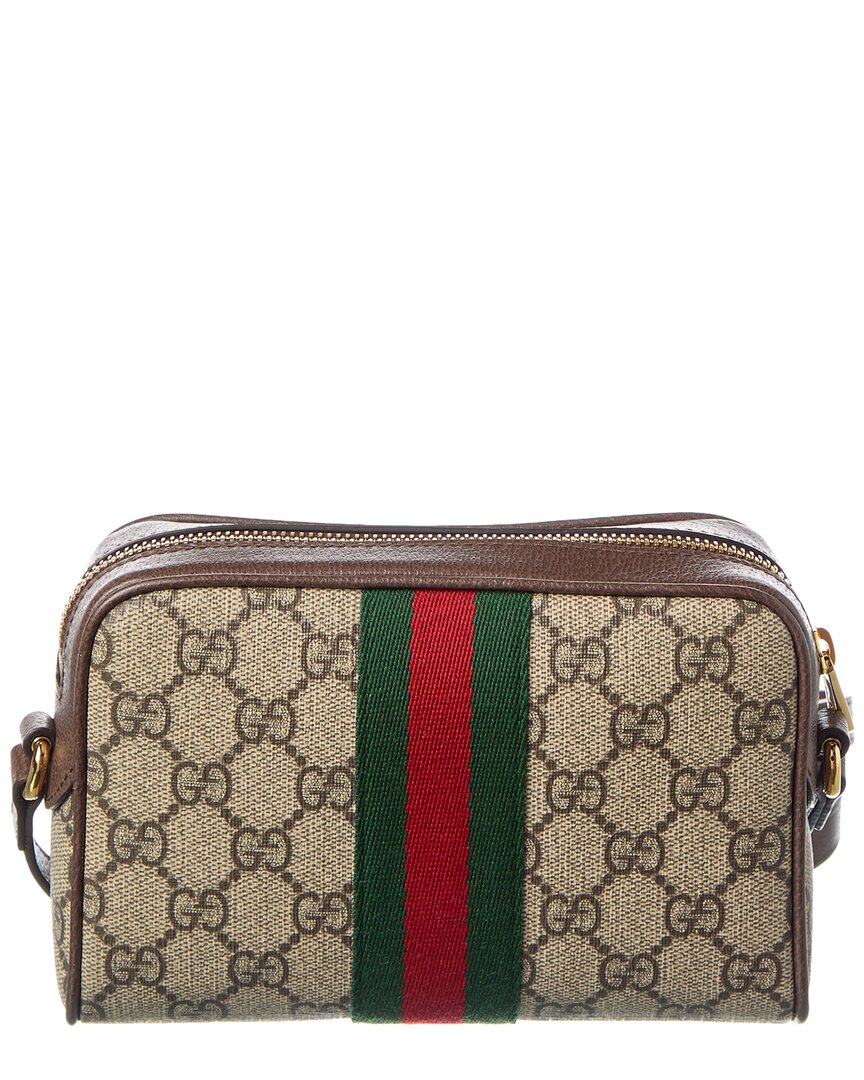 Gucci Ophidia Mini Gucci Supreme Canvas & Leather Camera Bag