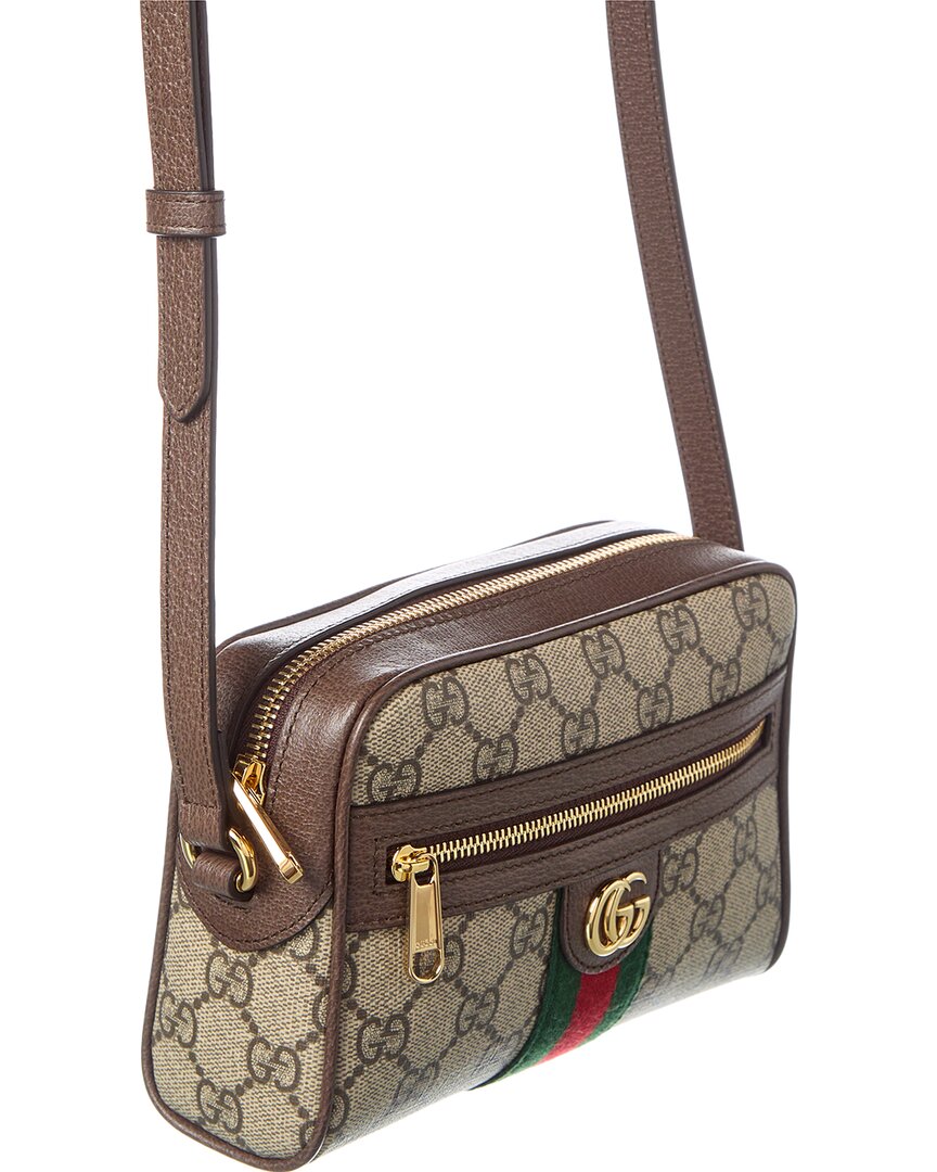 Gucci Ophidia Mini Gucci Supreme Canvas & Leather Camera Bag