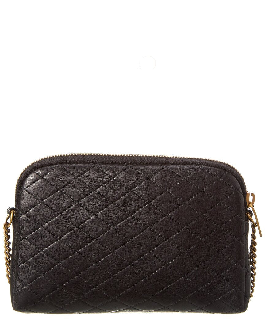Saint Laurent Gaby Zipped Quilted Leather Crossbody