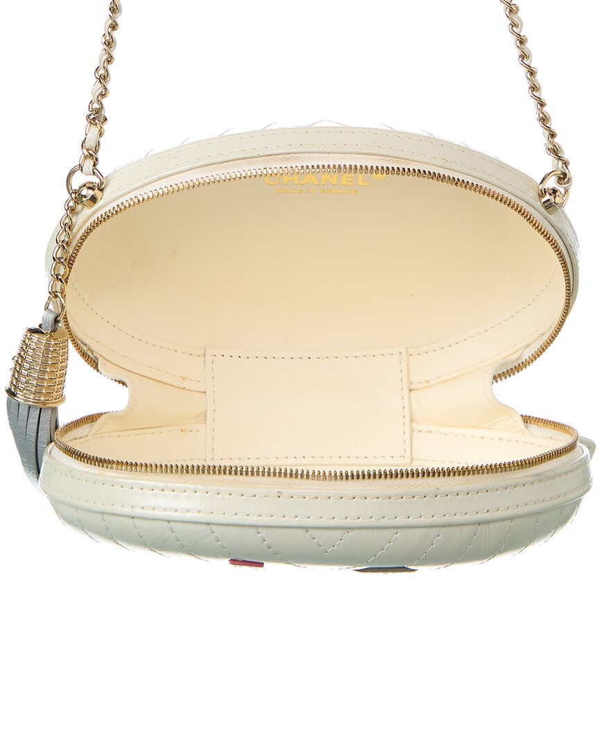 Chanel Multicolor & Neutral Chevron Lambskin Leather La Pausa Evening Bag