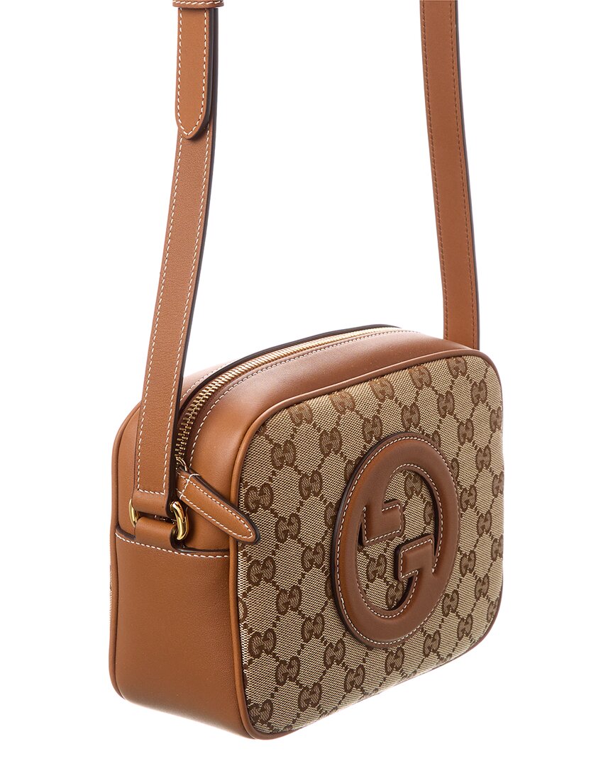 Gucci Blondie Mini Gucci Canvas & Leather Camera Bag