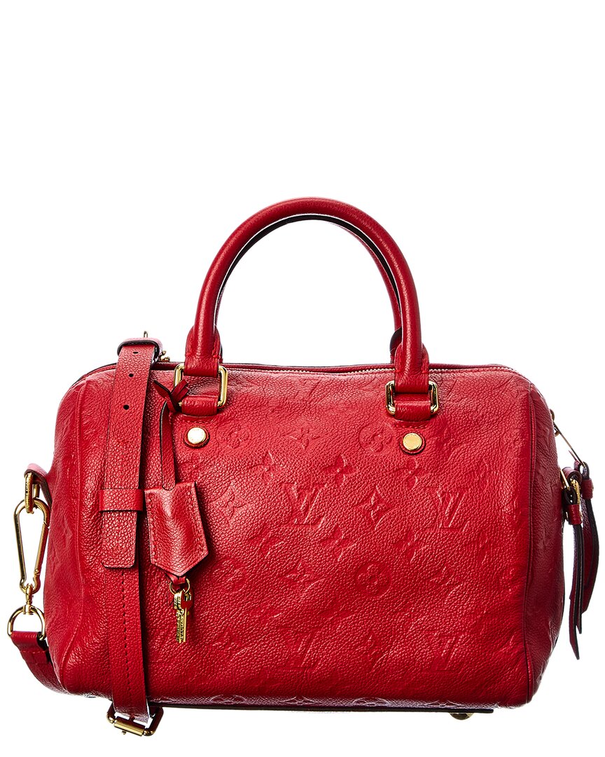 Louis Vuitton Red Monogram Mat Vernis Leather Speedy 25 Bandouliere (
