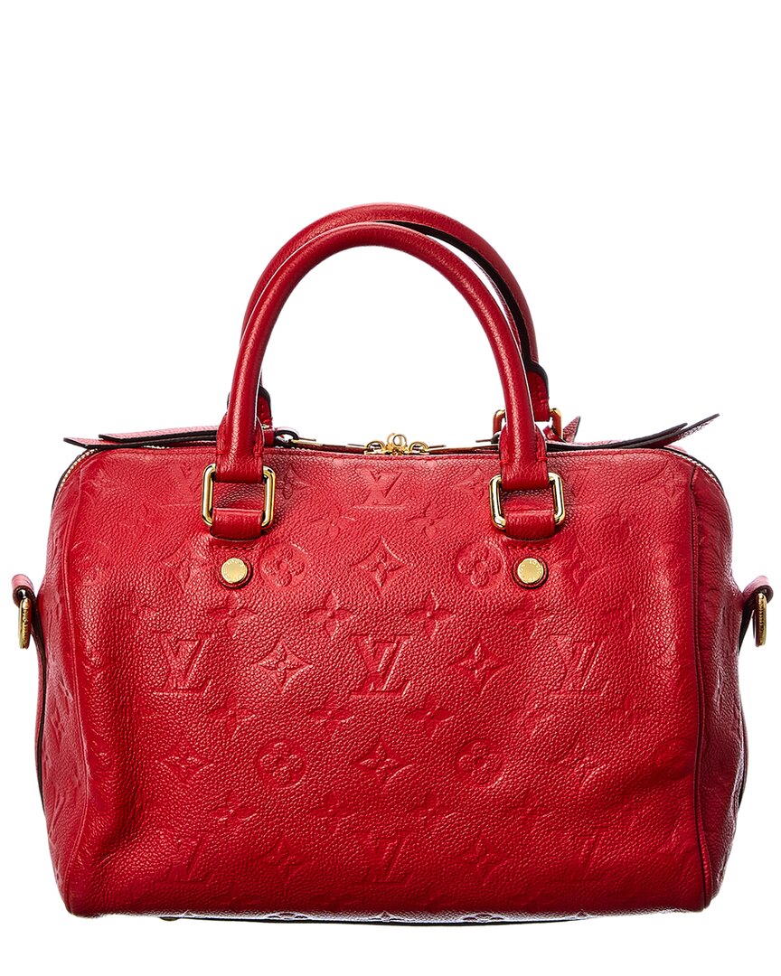 Louis Vuitton Red Monogram Mat Vernis Leather Speedy 25 Bandouliere (