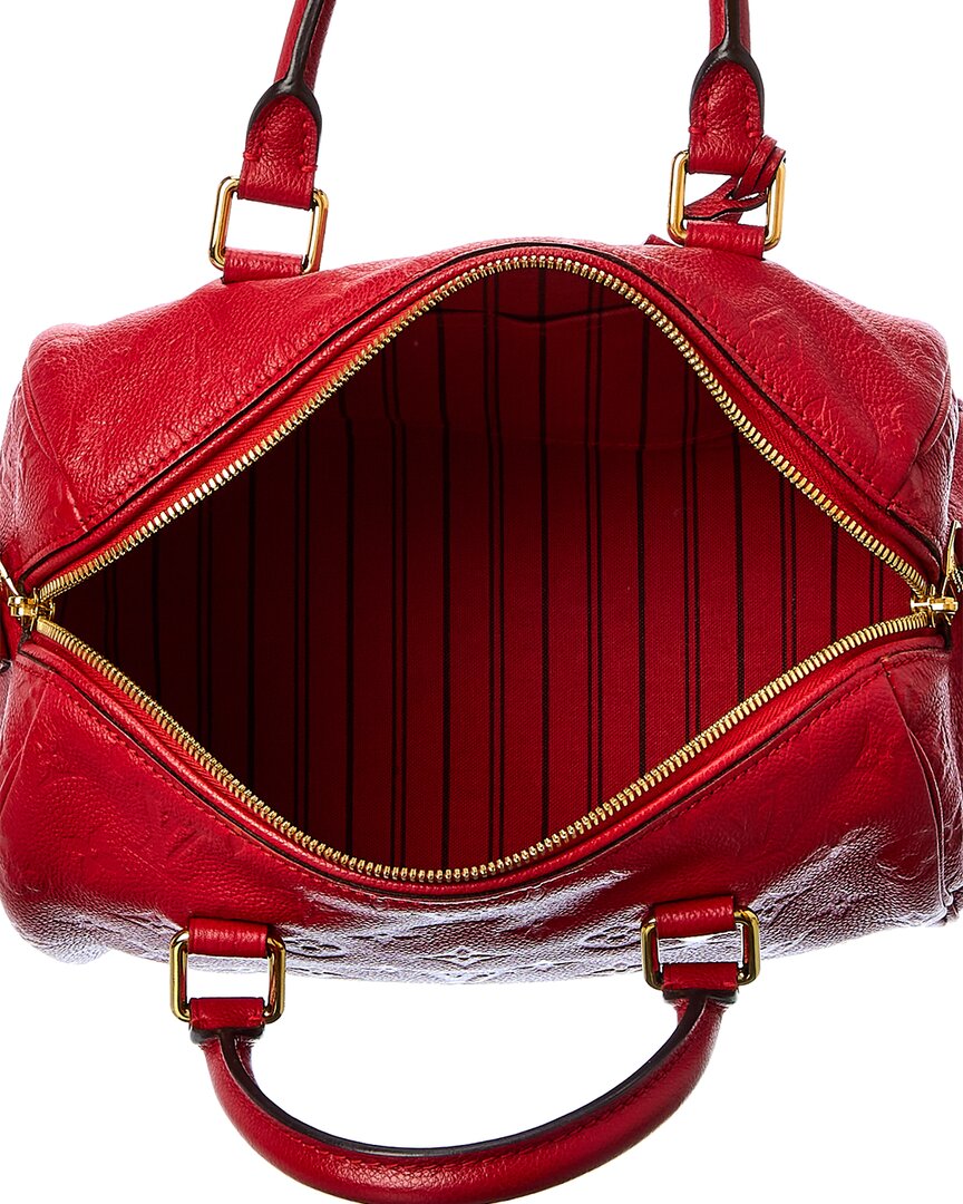 Louis Vuitton Red Monogram Mat Vernis Leather Speedy 25 Bandouliere (