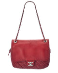 Chanel Red  Leather Flap Messenger Bag ( 1"1 Rep)