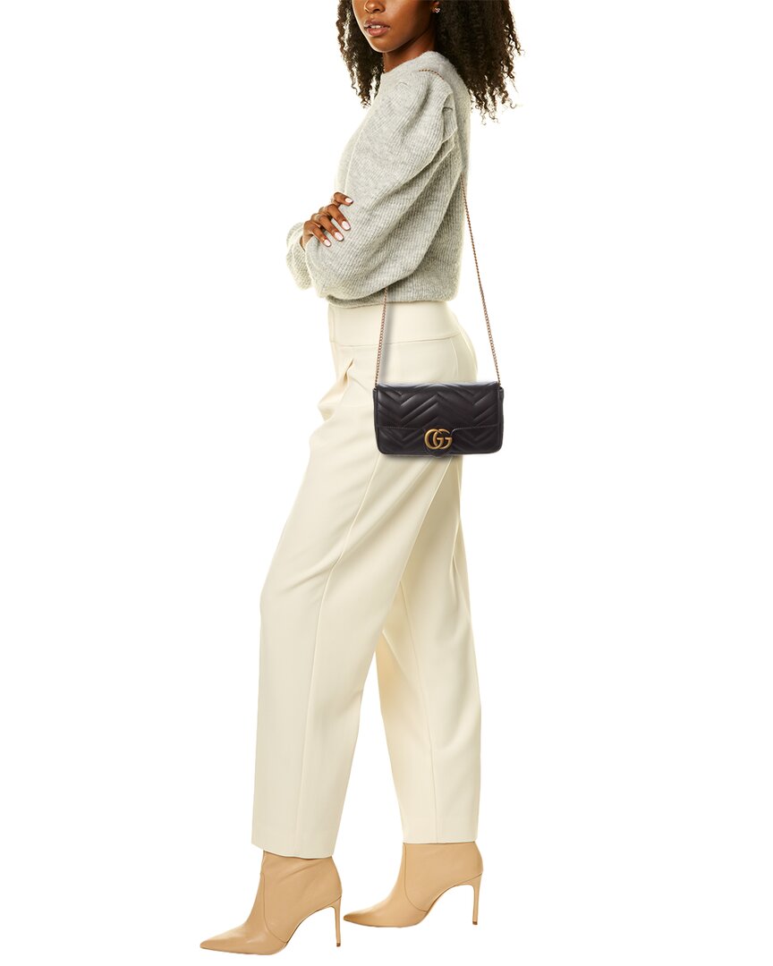 Gucci Gucci Marmont Mini Leather Shoulder Bag