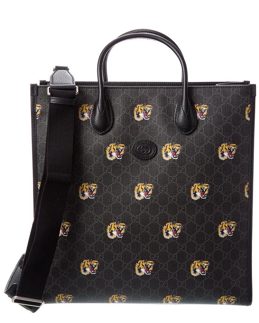 Gucci Interlocking G Gucci Supreme Canvas & Leather Tote
