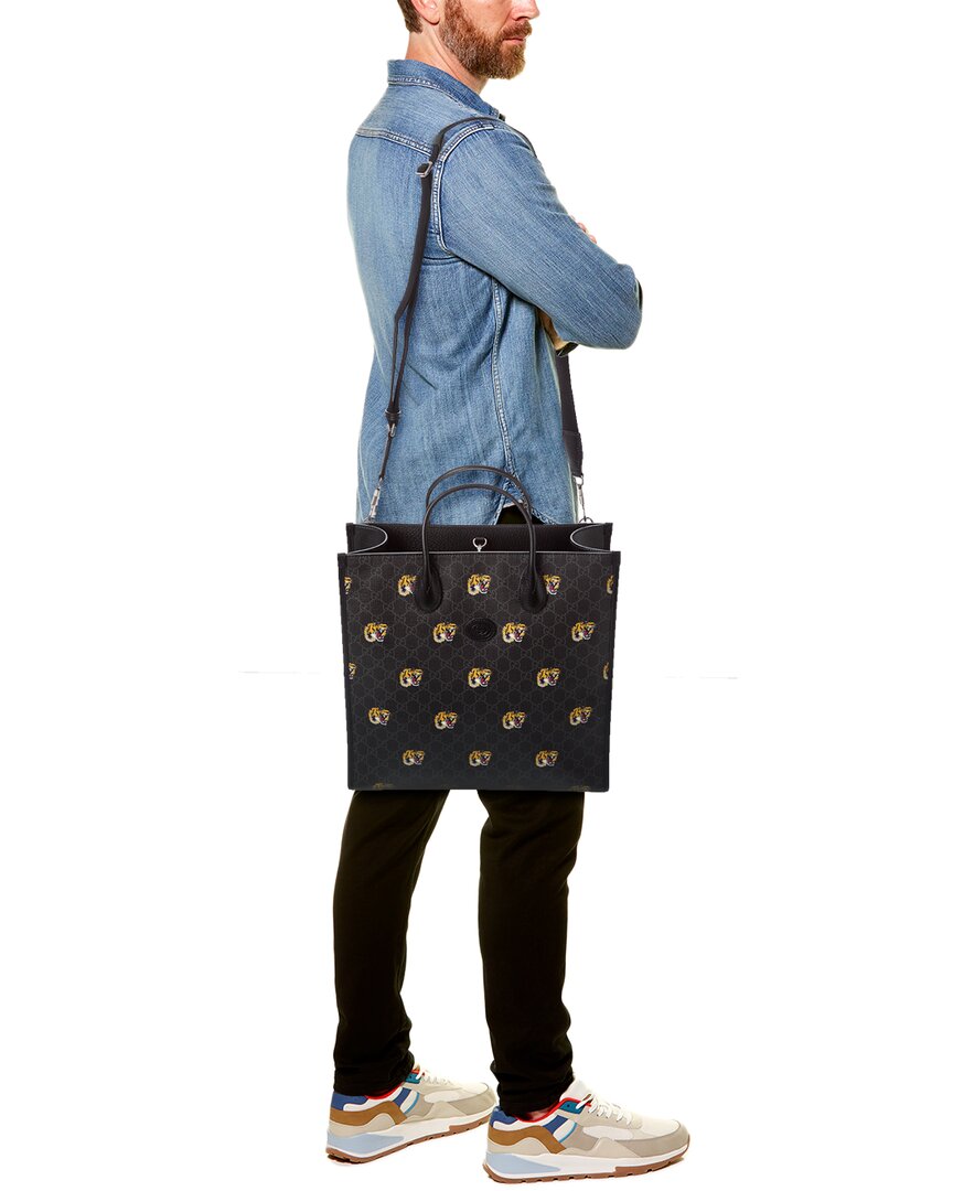 Gucci Interlocking G Gucci Supreme Canvas & Leather Tote