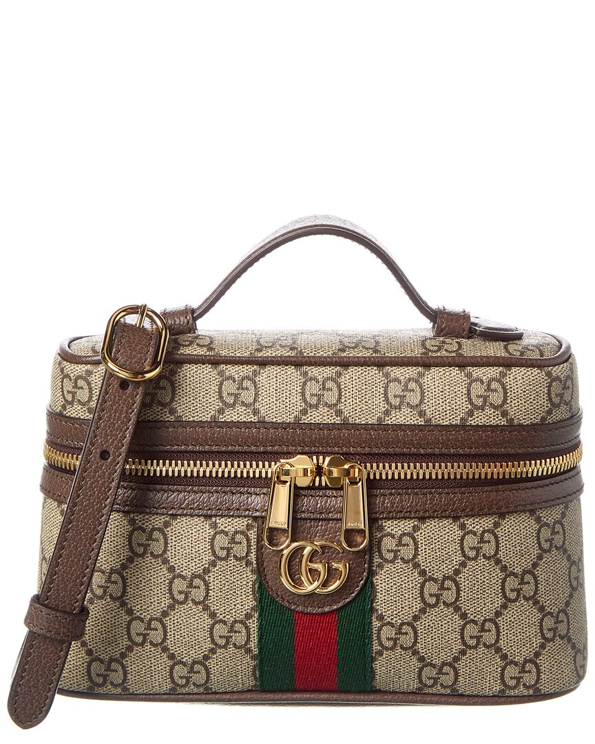 Gucci Ophidia Mini Gucci Supreme Canvas & Leather Cosmetic Case