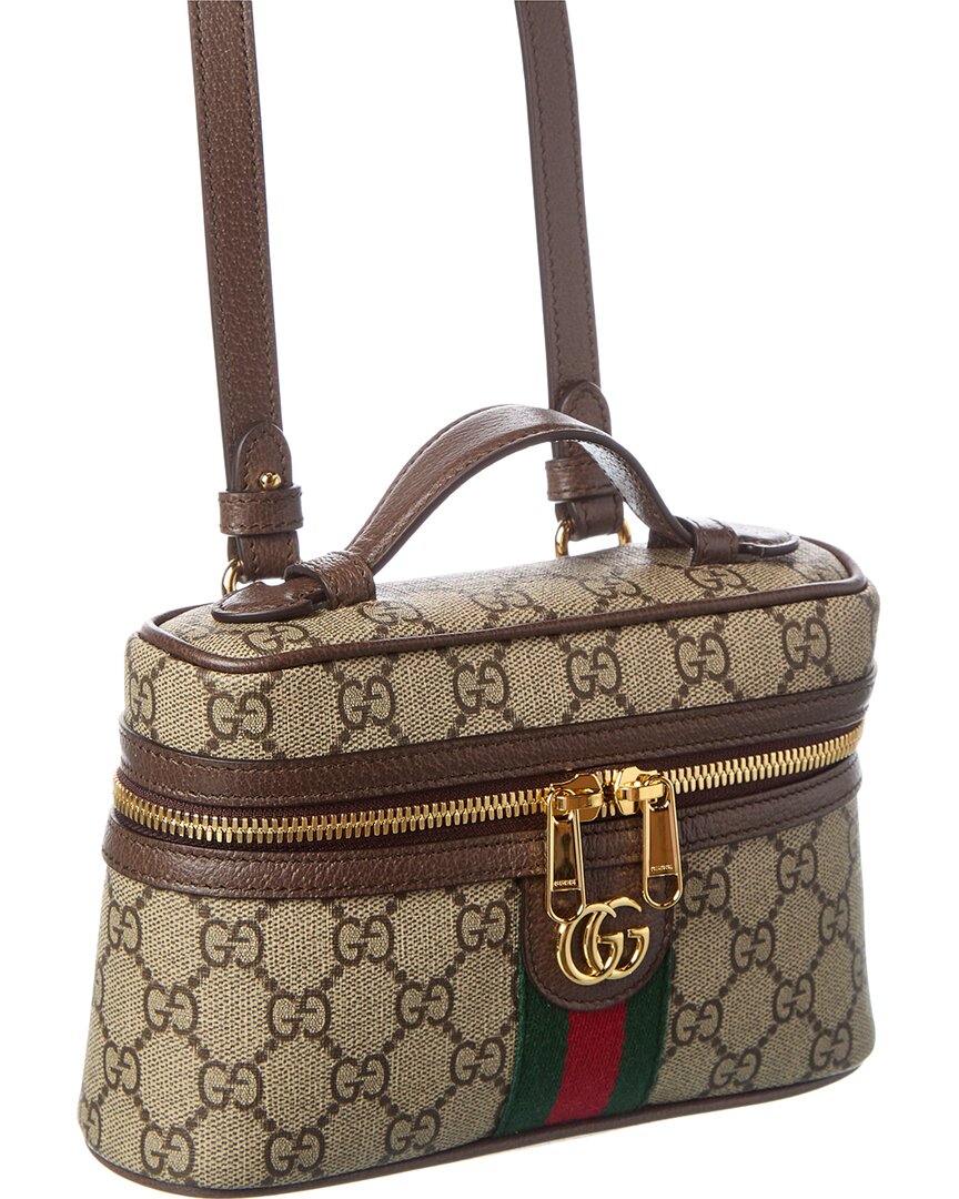 Gucci Ophidia Mini Gucci Supreme Canvas & Leather Cosmetic Case