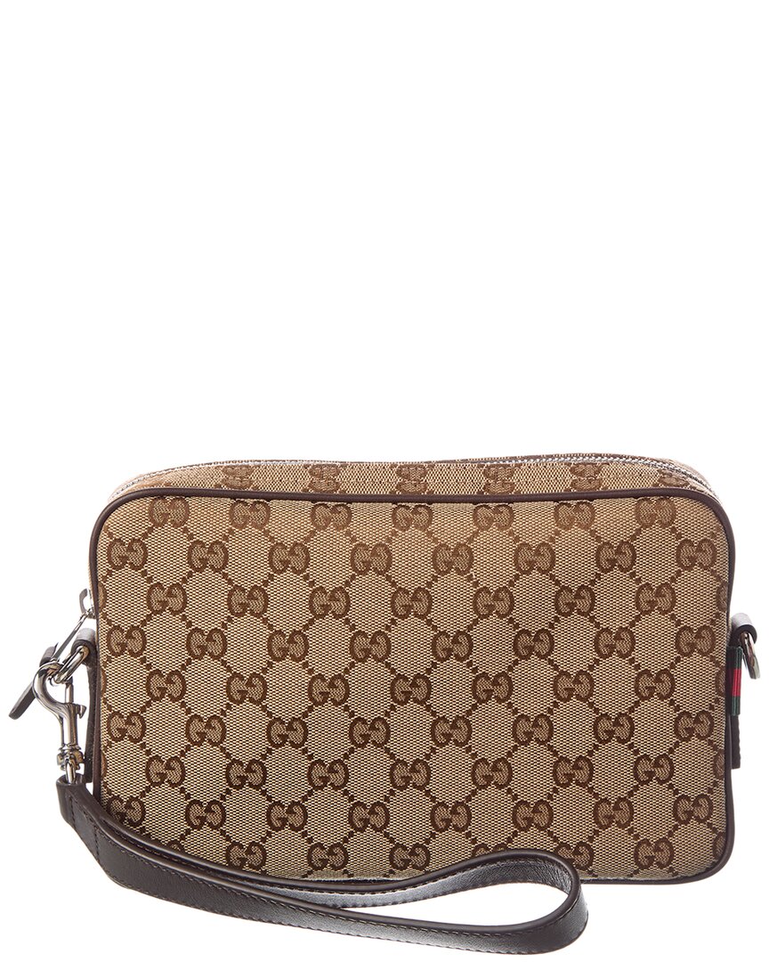 Gucci Small Gucci Canvas & Leather Crossbody