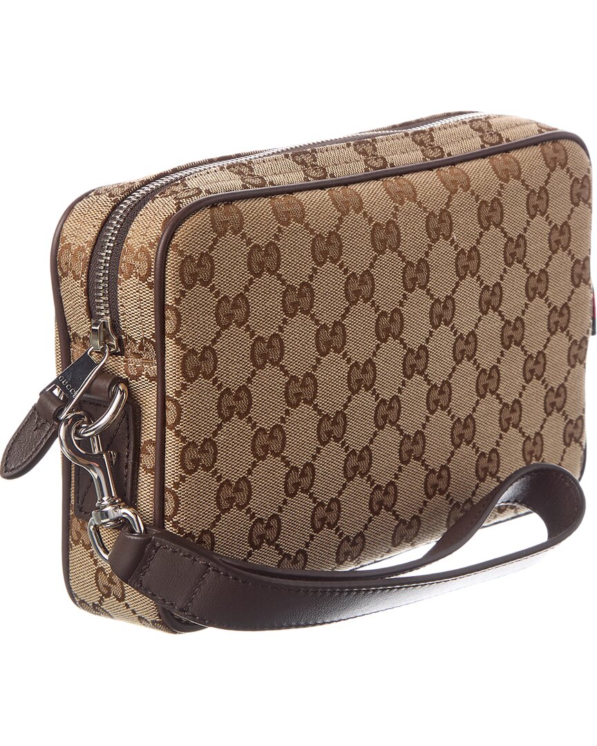 Gucci Small Gucci Canvas & Leather Crossbody