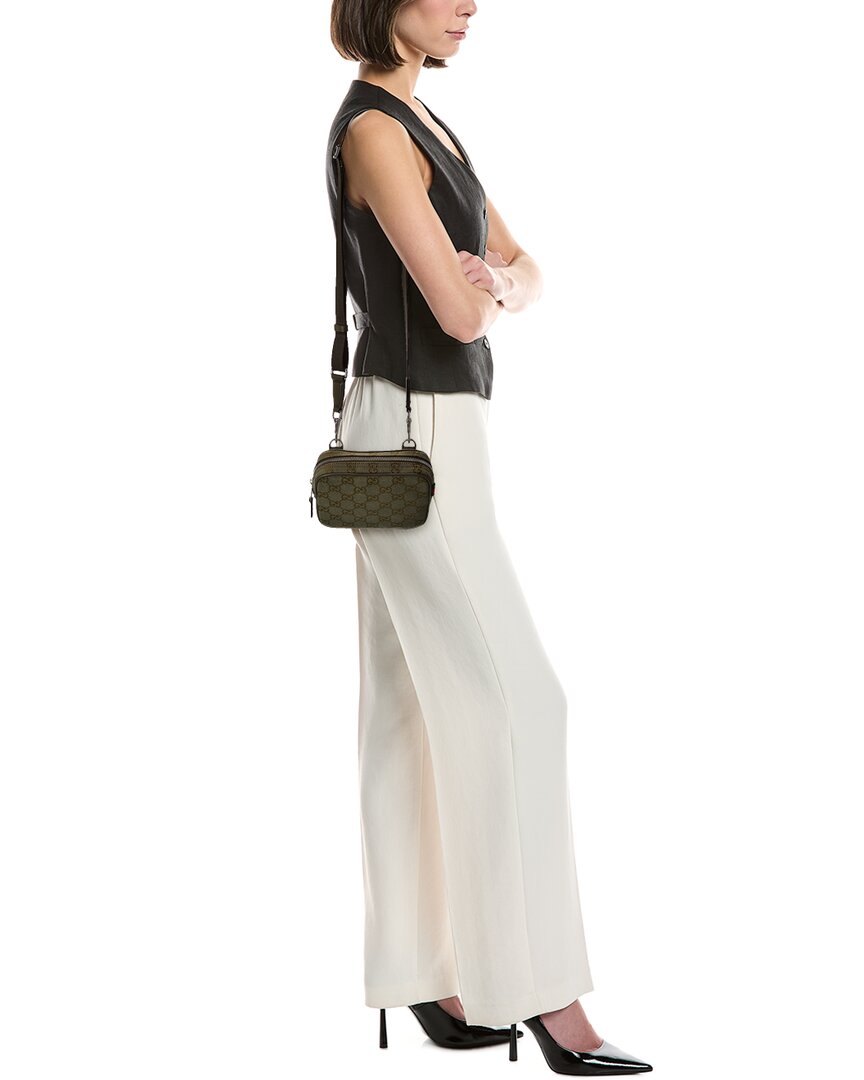 Gucci Gucci Canvas & Leather Crossbody
