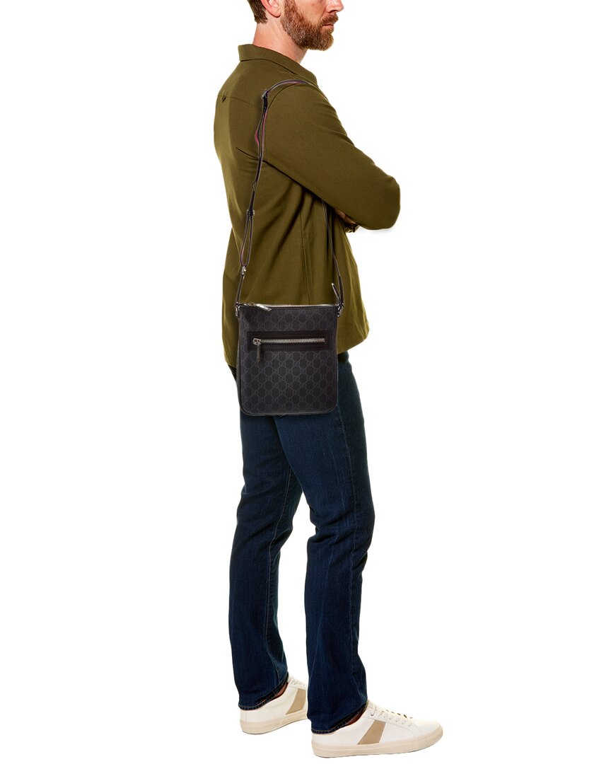 Gucci Small Gucci Supreme Canvas & Leather Crossbody