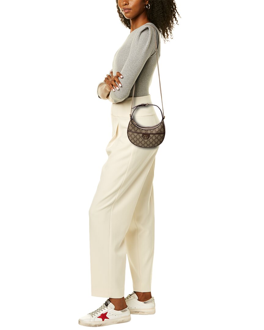 Gucci Ophidia Mini Gucci Supreme Canvas & Leather Hobo Bag