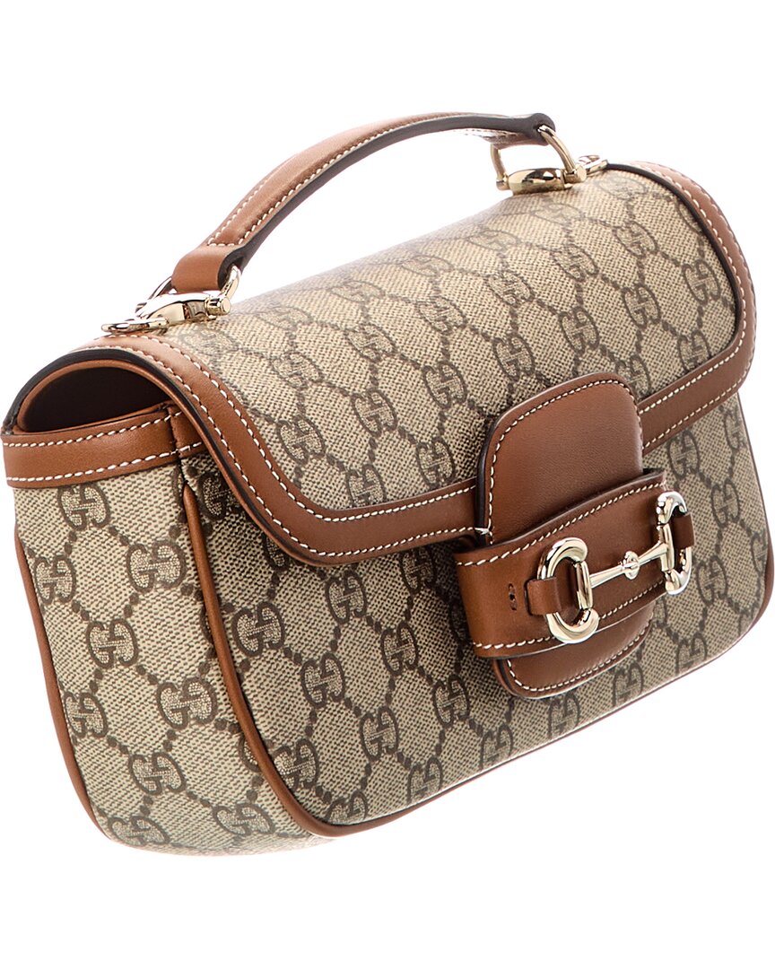 Gucci Horsebit 1955 Soft Small Top Handle Gucci Supreme Canvas & Leather Shoulder