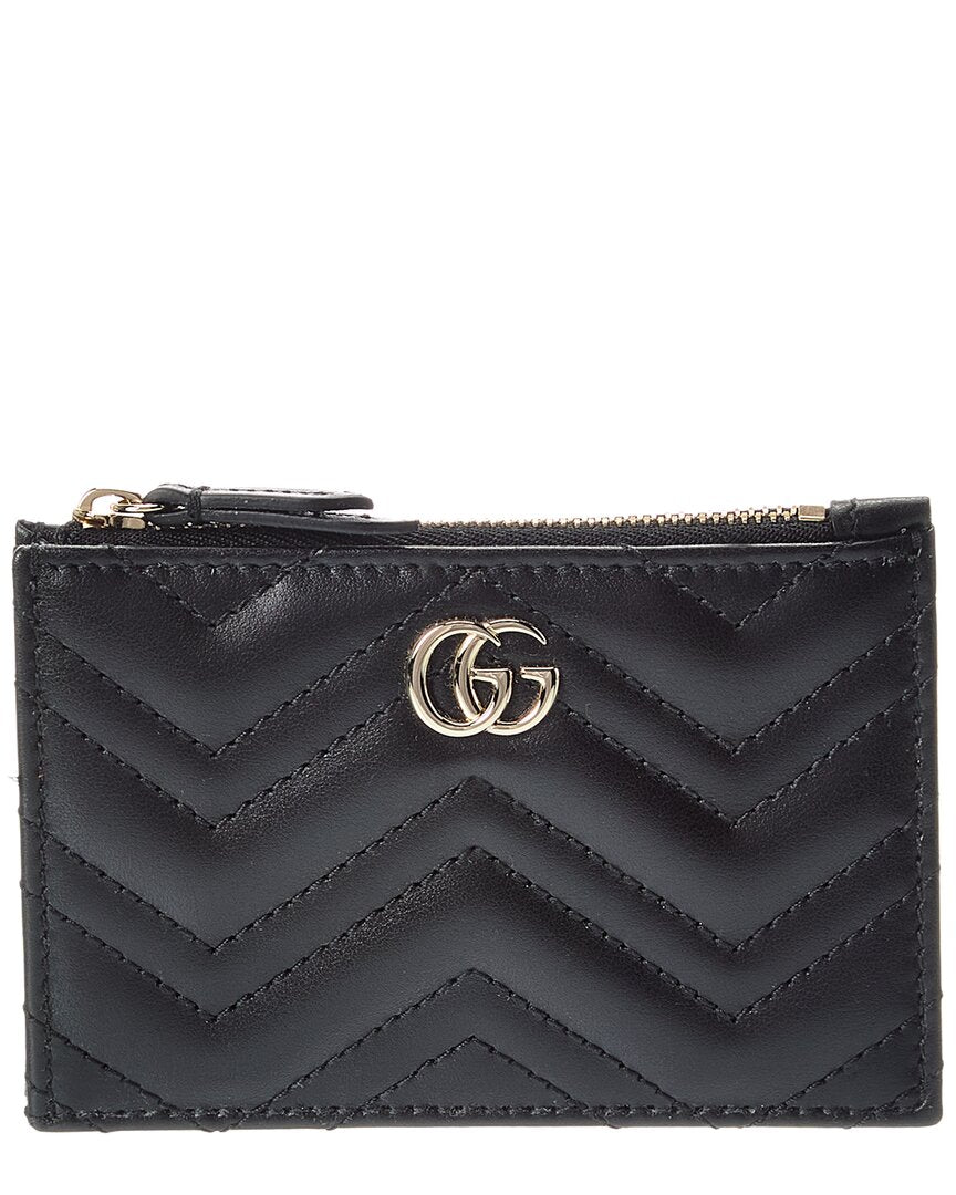 Gucci Gucci Marmont Zip Leather Key Pouch