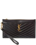 Saint Laurent Cassandre Large Zipped Leather Pouch