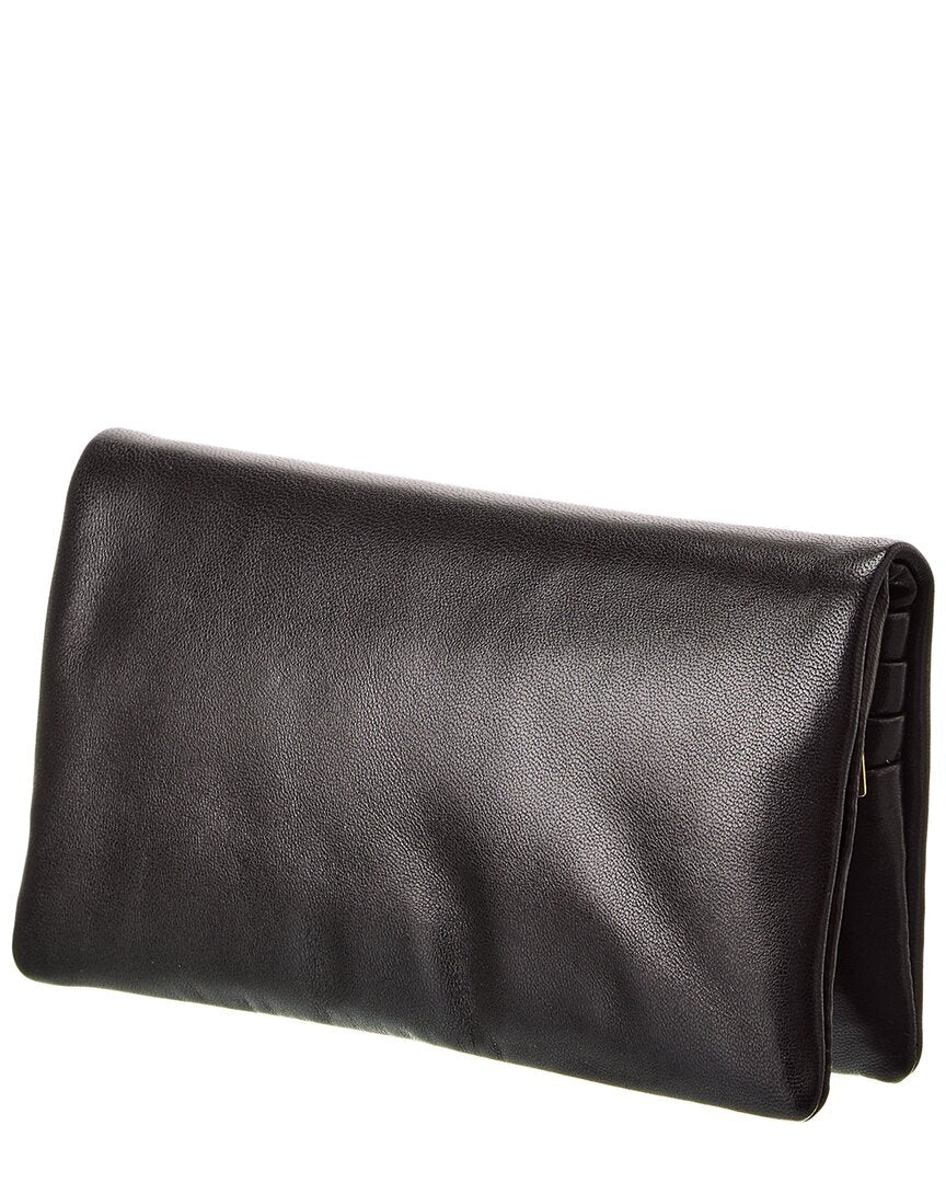 Saint Laurent Calypso Large Leather Clucth