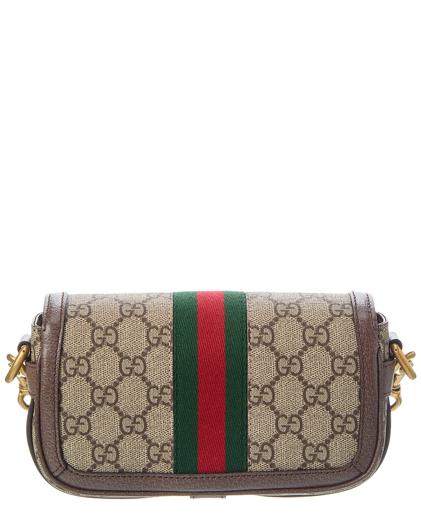 Gucci Ophidia Super Mini Gucci Supreme Canvas & Leather Shoulder Bag