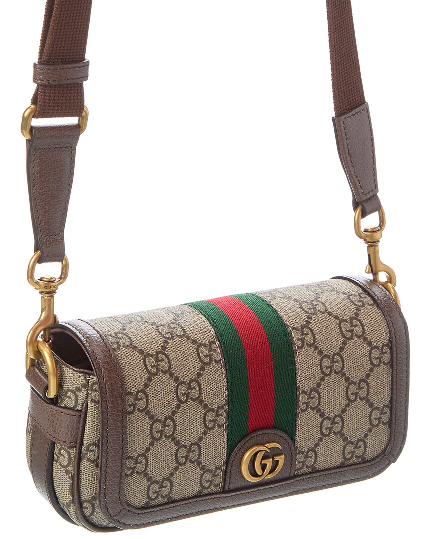 Gucci Ophidia Super Mini Gucci Supreme Canvas & Leather Shoulder Bag