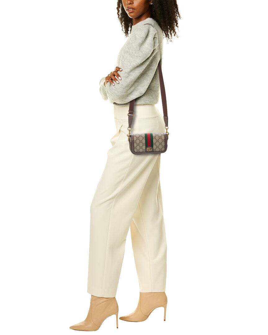 Gucci Ophidia Super Mini Gucci Supreme Canvas & Leather Shoulder Bag