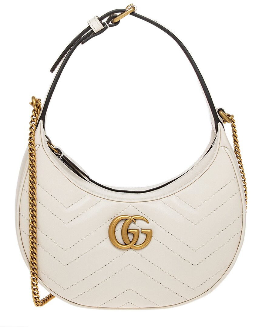 Gucci Gucci Marmont Half Moon Shaped Mini Leather Hobo Bag