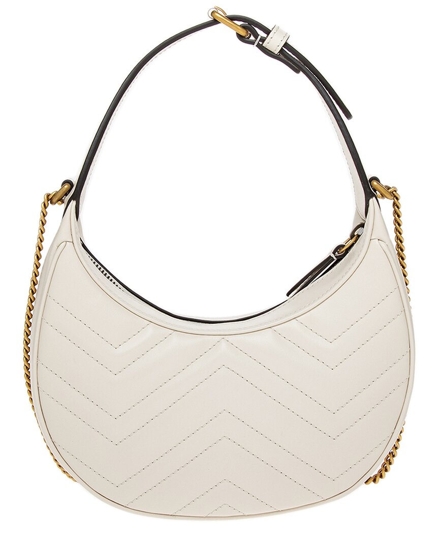Gucci Gucci Marmont Half Moon Shaped Mini Leather Hobo Bag