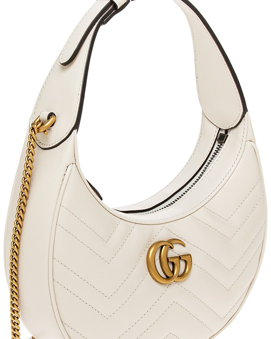 Gucci Gucci Marmont Half Moon Shaped Mini Leather Hobo Bag