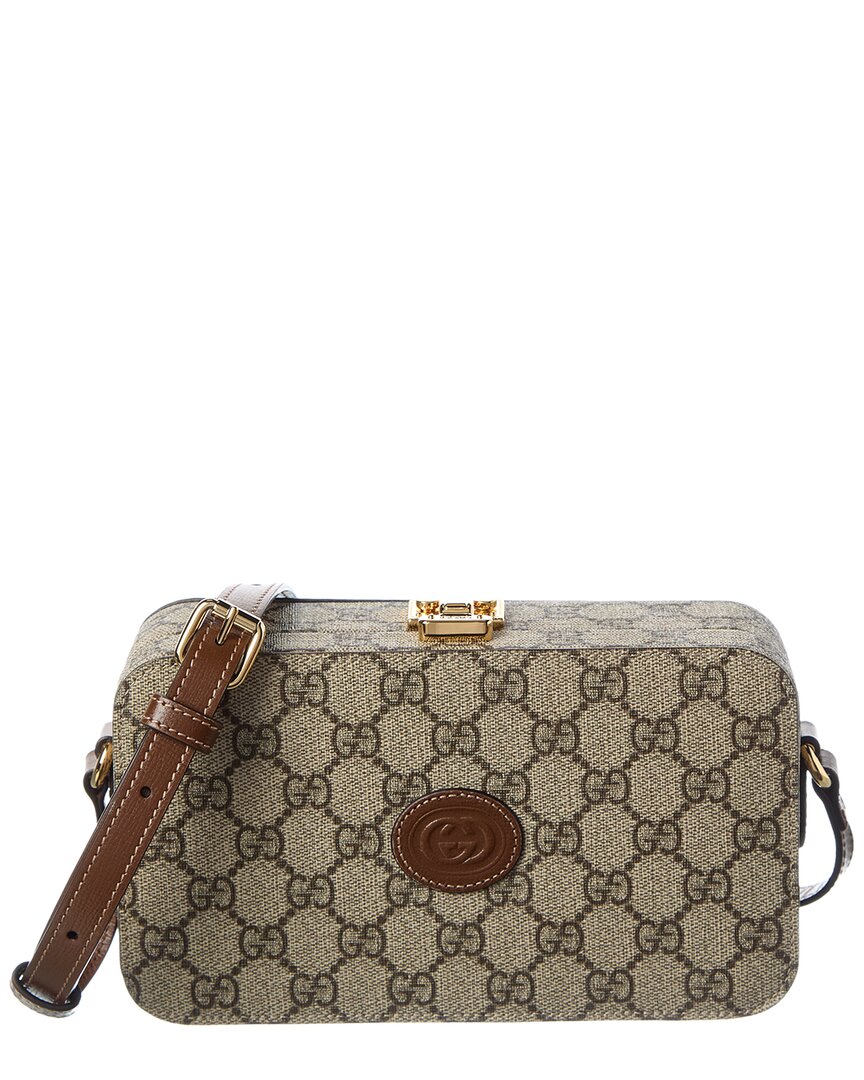 Gucci Gucci Supreme Canvas & Leather Box Crossbody