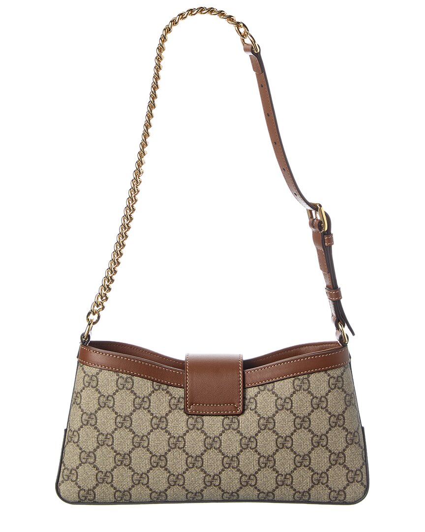 Gucci Small Gucci Supreme Canvas & Leather Hobo Bag