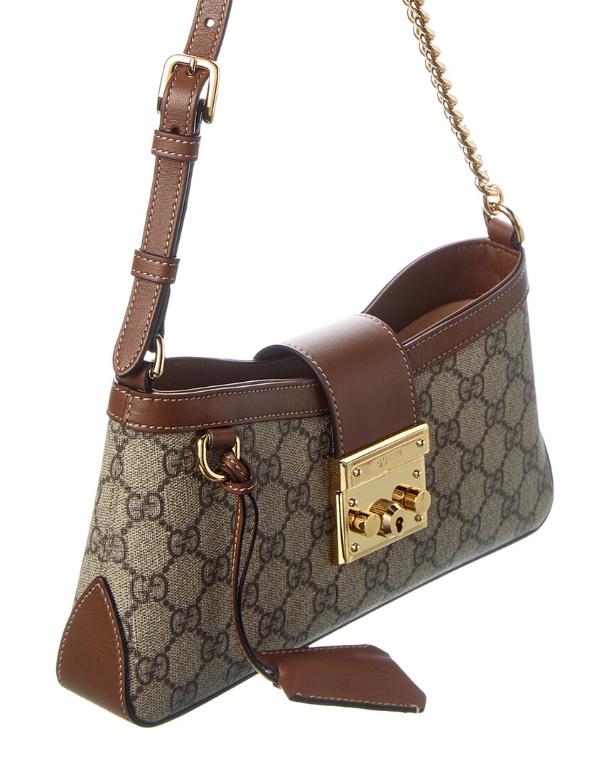Gucci Small Gucci Supreme Canvas & Leather Hobo Bag