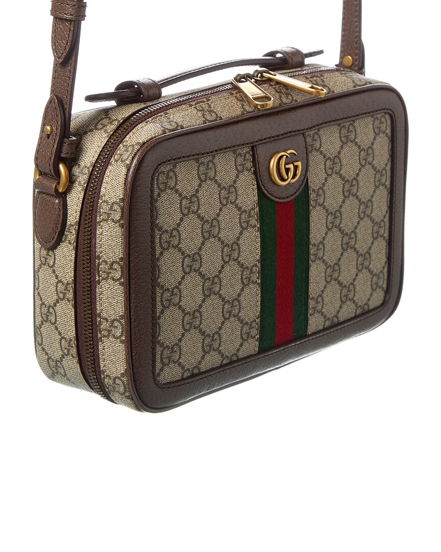 Gucci Ophidia Small Gucci Supreme Canvas & Leather Camera Bag