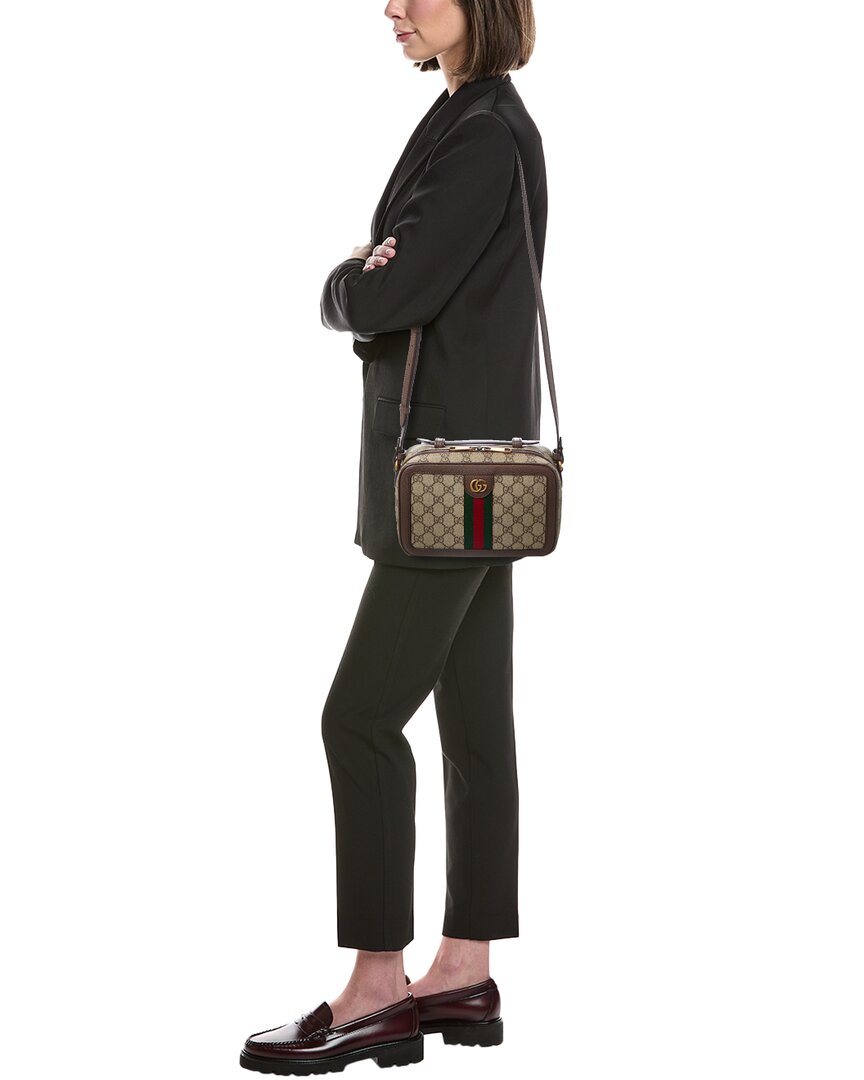 Gucci Ophidia Small Gucci Supreme Canvas & Leather Camera Bag