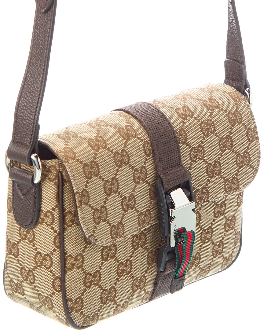 Gucci Mini Gucci Canvas & Leather Shoulder Bag