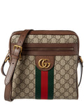 Gucci Ophidia Gucci Supreme Canvas & Leather Small Messenger Bag