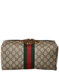 Gucci Ophidia Gucci Supreme Canvas & Leather Toiletry Case