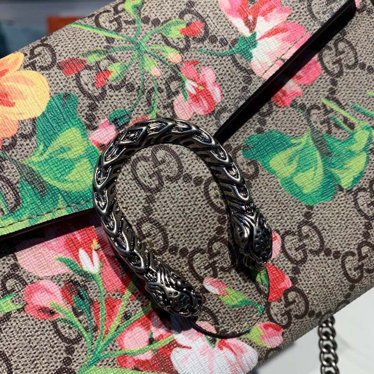 Gucci Floral WOC Dioronysus Shoulder Bag 20cm Calfskin Leather Trim Fall/Winter Collection, Burgundy