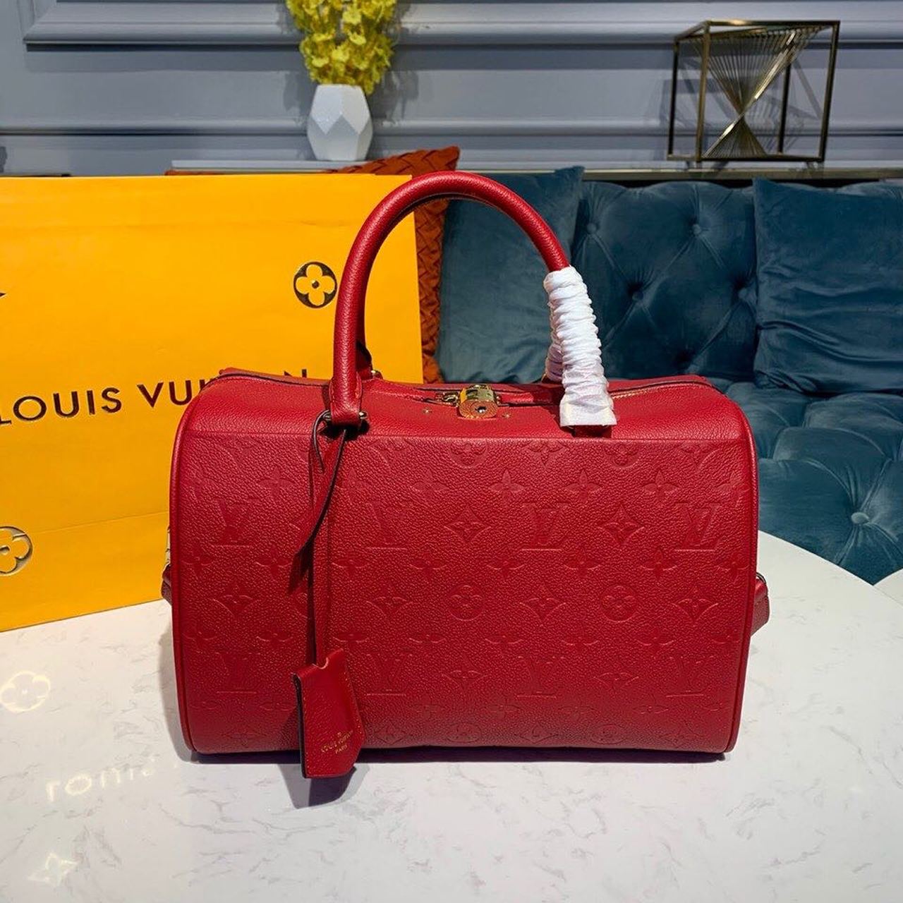 Louis Vuitton Speedy Bandouliere 30 Monogram Empreinte Cherry Red For Women,  Shoulder And Crossbody Bags 11.8in/30cm Louis Vuitton