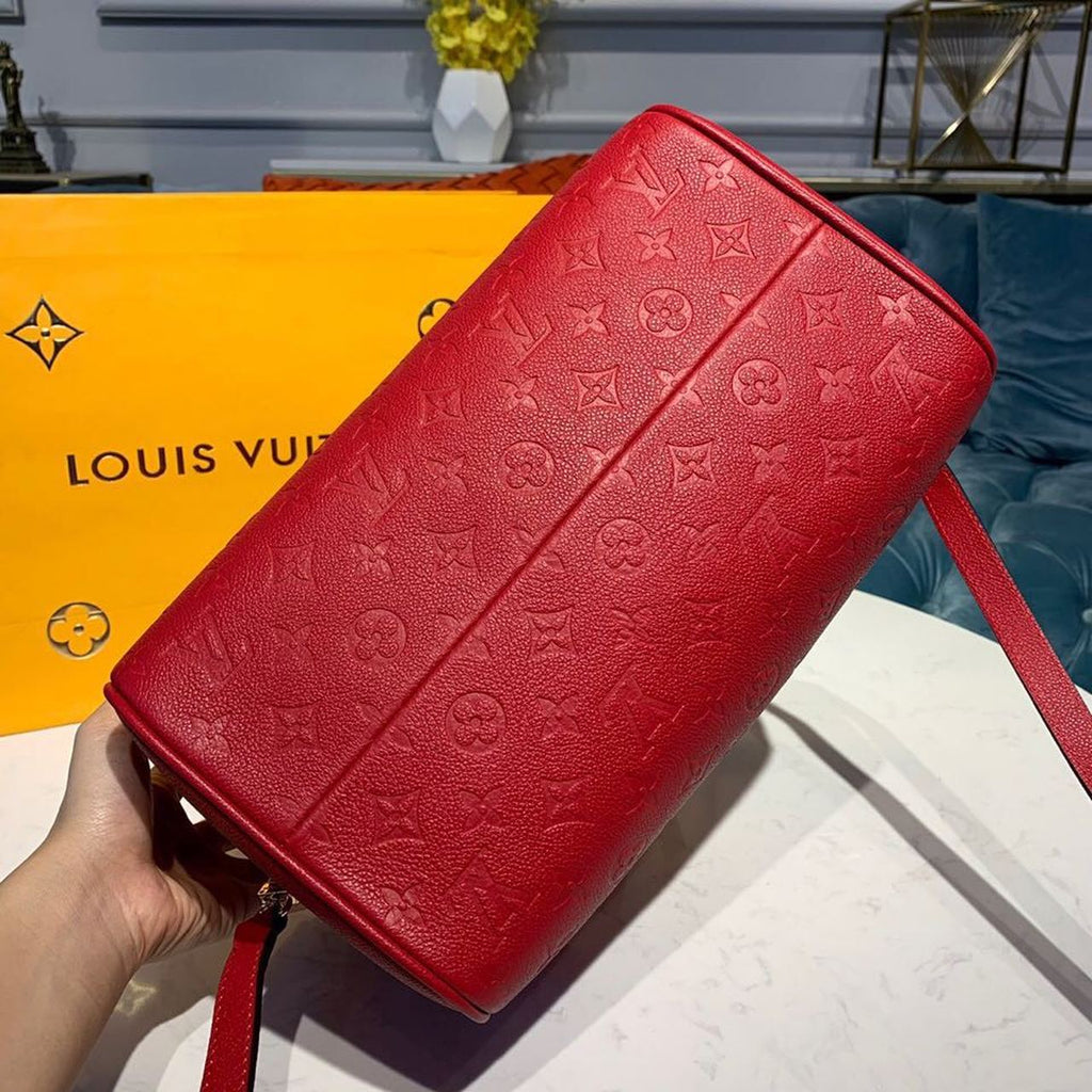 Louis Vuitton Speedy Bandouliere 30 Monogram Empreinte Cherry Red For Women,  Shoulder And Crossbody Bags 11.8in/30cm Louis Vuitton